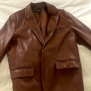 Steve Madden Imaan Faux Leather Blazer